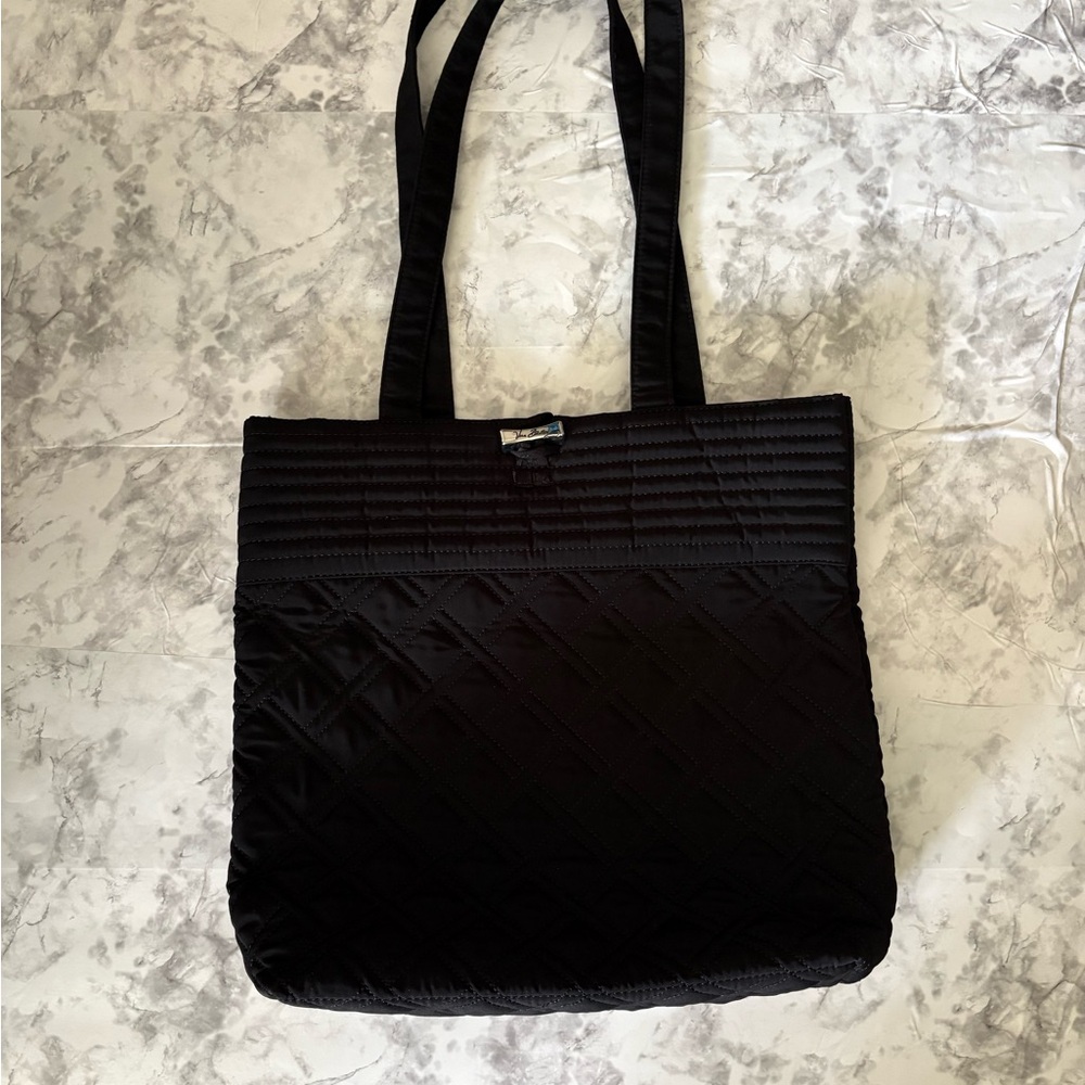 Vera Bradley Elegant Black Quilted Tote